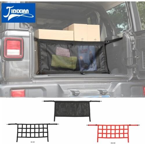 MOPAI Car Rear Trunk Cargo Luggage Mesh Block Bezel Net for Jeep Wrangler JK JL 2007-2020 Car Accessories
