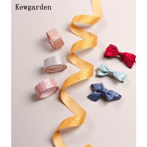 Kewgarden Jacquard Leopard Ribbon 1" 1-1/2" 25mm 38mm DIY Make Hair Bow tie Accessories Handmade Tape Sewing Crafts 10 Yards