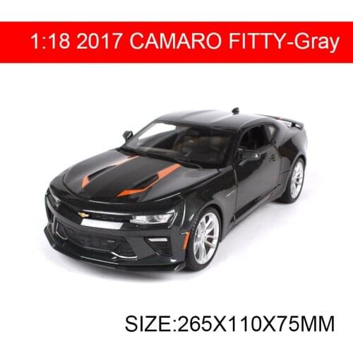Maisto 1:18 diecast Car 2017 CAMARO FIFTY Black Muscle Cars 1:18 Alloy Car Metal Vehicle Collectible Models toys For Gift