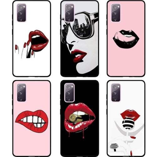 Sexy Lips Fashion Case For Samsung Galaxy S20 Ultra FE S10e S8 S9 S10 Plus Note 10 9 Note 20 Ultra Cover