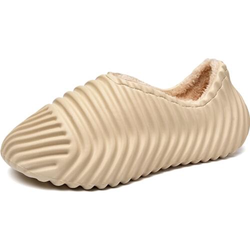 Mens Waterproof Slippers Home Warmth Thick Bottom Cotton Platform Winter Shoes Indoor Sandals Casual Bedroom Flats Lazy Shoes