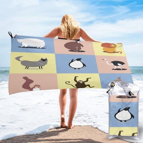 Wearable Bath Towel Cute Wild Animals Soft and Absorbent Unique Towel for Hotel Home Bathroom Gifts Women Bathrob