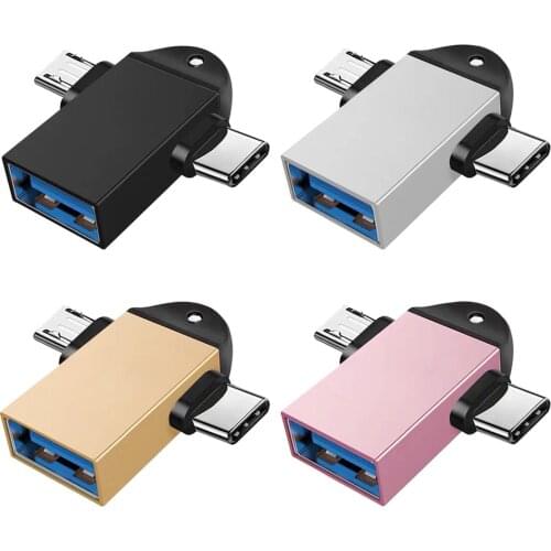 OTG Type C Adapter 2 In 1 Otg Micro Usb Converter Usb C 3.0 Flash Disk Mouse on The Go Connector For Smartphone Android Usb Plug