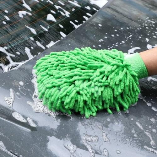 Car Washing Gloves Do Not Hurt Paint Bear Palm Plush Cloth Microfiber Car Waterproof Special Thickening Tools