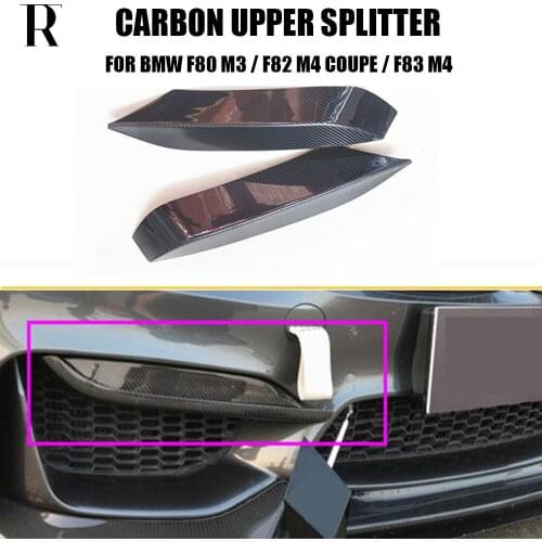 Dry Carbon Front Bumper Upper Splitter Apron for BMW F80 M3 F82 F83 M4 2014 - 2019