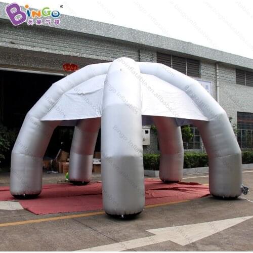 Personalized 6X3.5 meters silver inflatable spider tent / inflatable spider dome tent / inflatable party tent toys