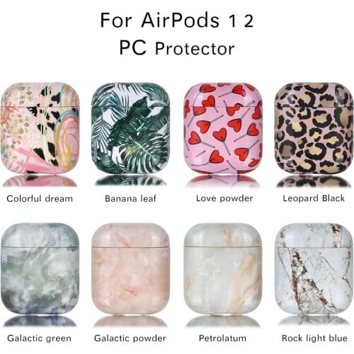 Luxury Silicone Airpods 2 1 Earphone Case Marble Pattern Case for Apple Airpods Shockproof Cases for Air pods Cover