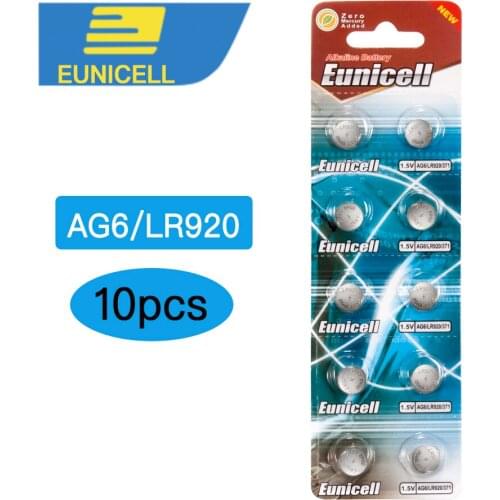 10pcs AG6 371 SR920SW LR920 SR927 171 370 L921 LR69 SR920 1.55V Button Cell watch Coin Alkaline Battery