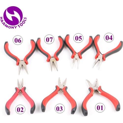 HARMONY 100pcs Micro Ring Hair Pliers for Install and Remove Micro Beads Tubes Links Hair Extensions ( 01,02,03,04,05,06,07 )