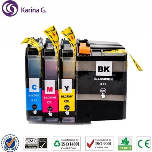 Compatible For Brother LC509 LC505 Ink Cartridge For Brother DCP-J100 DCP-J105 MFC-J200 without chips