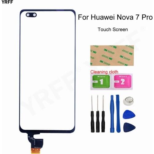 Nova7 Pro Glass Touch Sensor Panel For Huawei Nova 7 Pro Touch Screen Digitizer Panel 6.57'' Repair Part