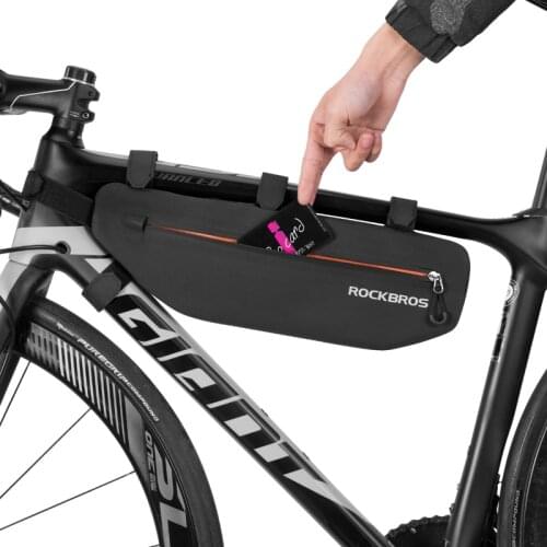 ROCKBROS Bike Frame Bag Triangle Top Tube Bicycle Bags Front Waterproof MTB Pannier Cycling Large Capacity Bike Accessories Bags