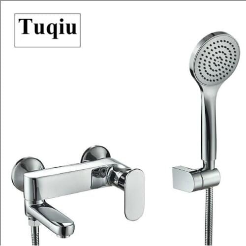 Vidric Brass Bath & Shower Faucet chrome finished wall mounted bathtub faucet exposed B&S bathroom shower faucet