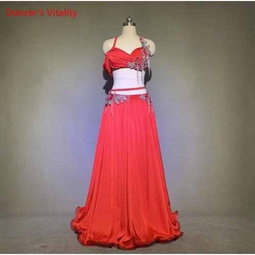 Belly Dance Female Adult High-end Bra Performance Clothes New Custom Girl Elegant Sexy Big Swing Long Skirt Competition Clothing