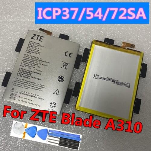100% Original 3.8V 2240mAh ICP37/54/72SA For ZTE Blade A310 Battery Replacement Mobile Phone Batteries