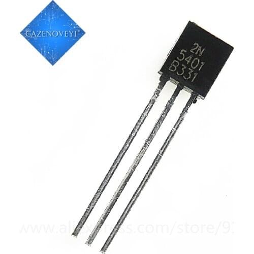 100pcs/lot 2N5401 TO-92 0.3A 150V PNP transistor In Stock