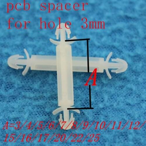 1000pcs 3.0mm Hole PCB Board Spacer Screw Reverse Locking Circuit Board Support Fixed Nylon Standoff Spacer Pillar