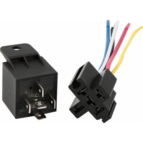 12V 5 Pins 40A Car Auto Relay Automotive DC AMP SPDT Practical Socket Starter For One Foot Sensor