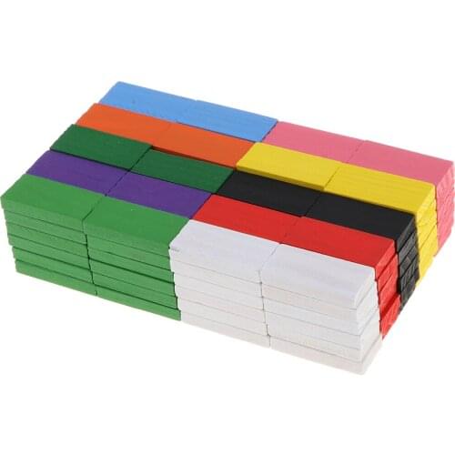 120pcs Fun Wooden Dominos Block Set Building Toy Racing Game 10 Color