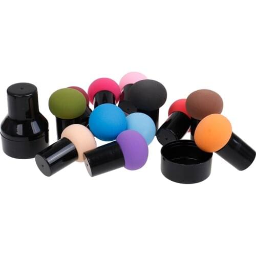 5pcs new mushroom head puff beauty egg with handle boxed wet and dry sponge beauty tools makeup sponge