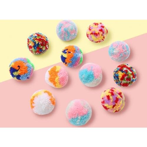 6Pcs Pet Molar Toy Bite Resistant Relieve Stress Plush Creative Bite Chew Toy Ball for Cats