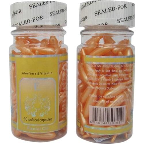 90Pcs/Bottle Vitamin E Essence Capsules Anti-aging Serum Spot Acne Removing Whitening Cream Essence Facial Freckle Capsule