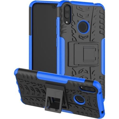 For Huawei Y7 Prime 2019 DUB-LX3 Hard Plastic Soft Silicone Hybrid Armor Case For Huawei Y7 2019 DUB-LX1 Stand PC TPU Cover Ca
