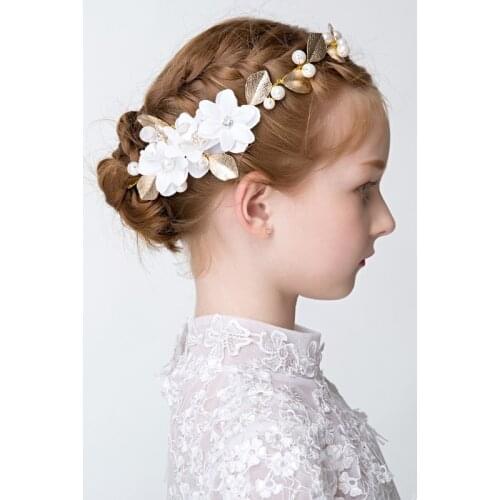 Childrens headpiece Flower Girl Wedding Hair Accessories for women Crown Wreath Girls Birthday Performance Headbands