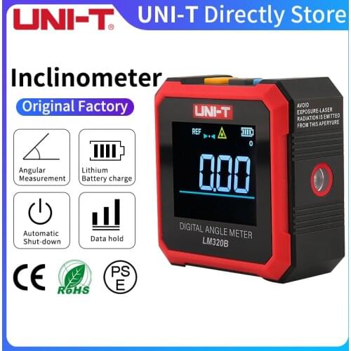 UNI-T LM320A LM320B Electronic Angle Meter Digital Protractor Magnetic Inclinometer Angle Tester Bevel Box Measuring Tools