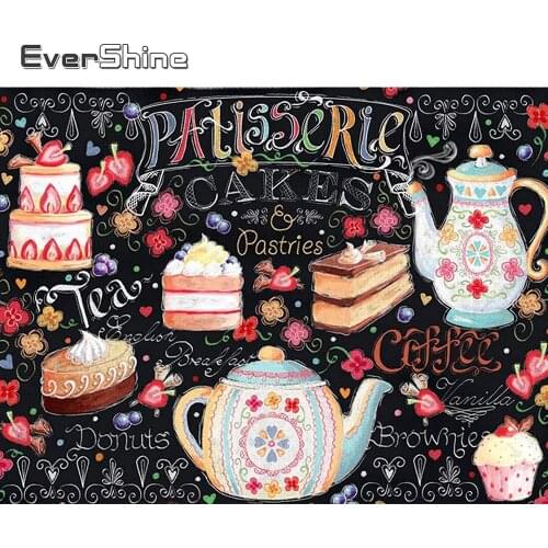 Evershine 5D DIY Diamond Painting Text Mosaic Kit Diamond Embroidery Blackboard Cross Stitch Cartoon Home Decoration Gift