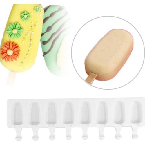 Freezer Ice Cream Makers Mold Popsicle Molds Silicone Cake Reusable Ice Tray Icecream Lolly Cube Kitchen Tool Form Diy D4Q7