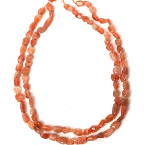 Hot 7-11mm Natural strawberry quartz Straight Hole Stone 38cm/str Approx 43pcs Natural Stone Chips Jewelry Making Chips Beads