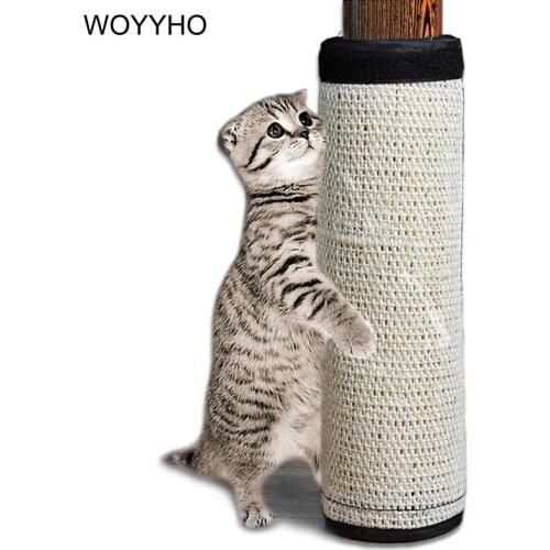 Natural Sisal Hemp Cat Scratching Post Cat Scratcher Toy Protecting Furniture Grinding Claws Multifunctional Furniture Protector