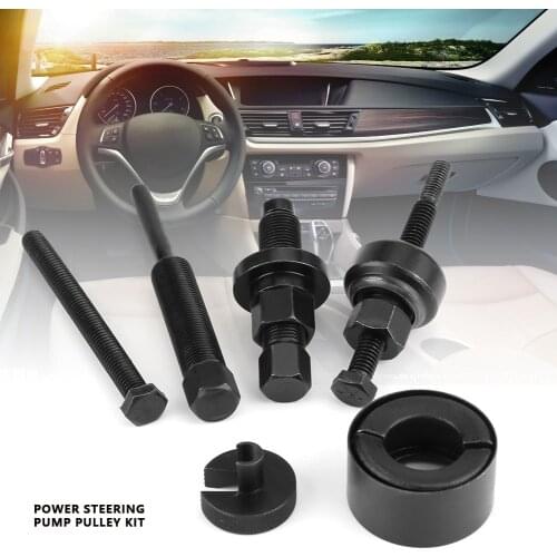 6pcs Power Steering Pump Pulley Kit Durable DIY Multifunctional Puller Remover Installation Hand Tool Set For GM Ford C2 C111