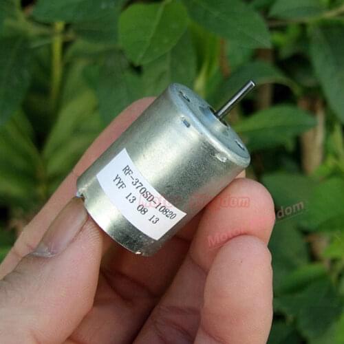 Micro RF-370SD-10820 DC Motor 12V~24V 3990RPM Low Current Mini 24mm Precious Metal Brush Round Motor DIY Toy Model