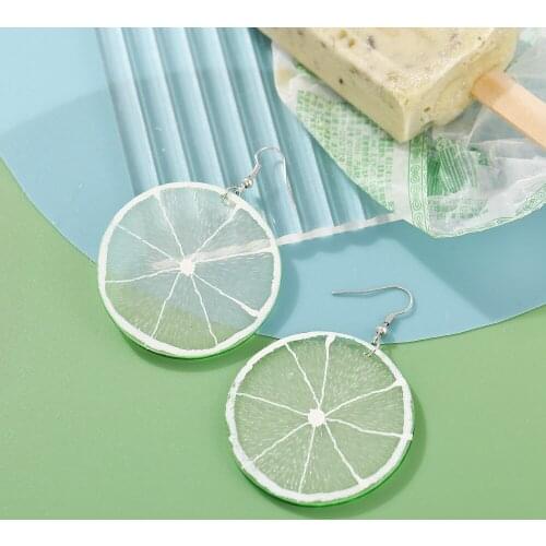 Sweet Cute Limes Dangle Drop Earrings Fruit Lemon Earrings Minimalist Girls Women Summer Earrings Vacation Fashion Cute Jewelry