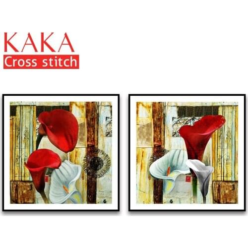 Cross stitch kits,Embroidery needlework sets with printed pattern,11CT-canvas for Home Decor Painting,Flowers Full NCKF119