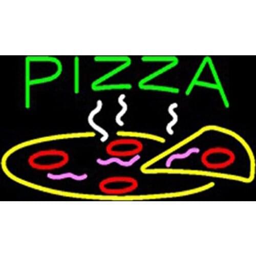 PIZZA Food Neon sign Custom Handmade Real Glass Tube Restaurant Shop Store Motel Hotel Advertisement Display Neon Signs 17"X14"