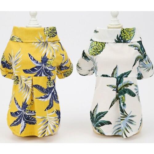 New Dog Cat Shirt Coconut tree Design Pet Puppy Spring/Summer Clothes Apparel 5 Sizes 2 Colours