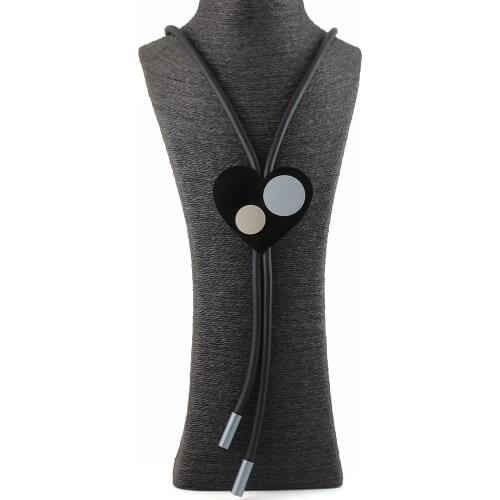 NEW Heart Necklace Girls Handmade Rubber Necklaces Women Fashion Pendants Wedding Gift Simple Wear Chains Jewelry