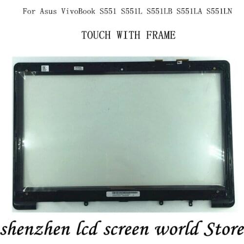 15.6inch Touch Screen Touch Panel Digitizer Glass with frame For Asus VivoBook S551 S551L S551LB S551LA S551LN