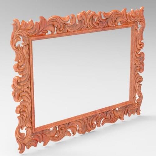 Decor frame digital file frame 3d model relief for cnc carving engraving in STL file format