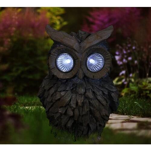 Garden LED Solar Light European Style Garden Owl Statue Lighting Ornaments For Home Outdoor Garden Decoration Night Light