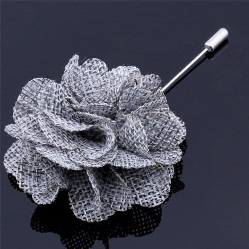 Brand 1 Piece Come With Box Unisex Fabric Flowers Brooches Pins