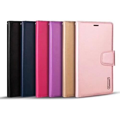 10pcs Hanman Sheepskin Leather Case For Samsung Galaxy Note 9 10 Plus 20 Ultra Flip Book Card Holder Stand Wallet Case Card Slot