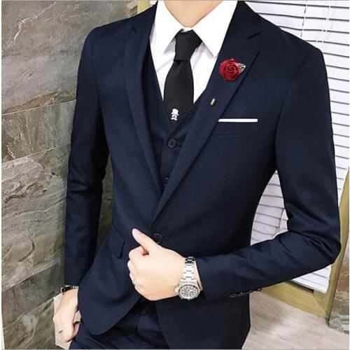 100Pcs/Lot Best Man Groom Boutonniere Silk Satin Rose Flower men buttonhole Wedding Party Prom Man Suit Corsage Pin Brooch