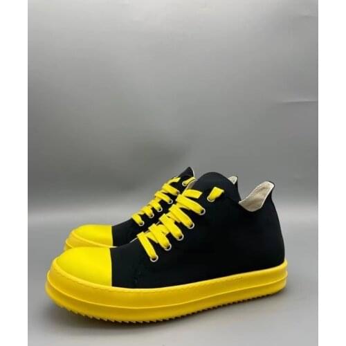 21ss Owen Seak Men Casual Canvas Shoes Luxury Trainers Adult Lace Up Sneakers Women Loafers Spring Autumn Flats Black Shoes