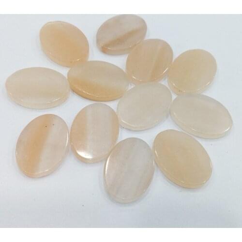 13x18mm Double Plane CAB Cabochon Natural pink Aventurine stone beads Flatback no hole For DIY Earring Ring Jewelry Making 24pcs