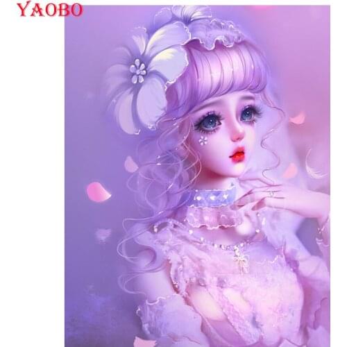 Diy full square round drill mosaic diamond painting cartoon princess diamond embroidery beadwork 5d diamond cross stitch kits