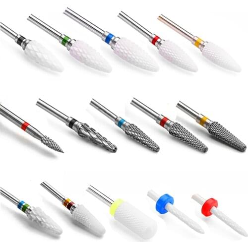 Milling Cutter For Manicure Ceramic Nail Drill Bits Pedicure Carbide Milling Cutter For Nail Files Manicure Cutter Nail Art Tool